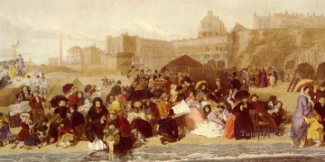 victorian victoria Painting - Life At The Seaside Ramsgate Sands Victorian social scene William Powell Frith